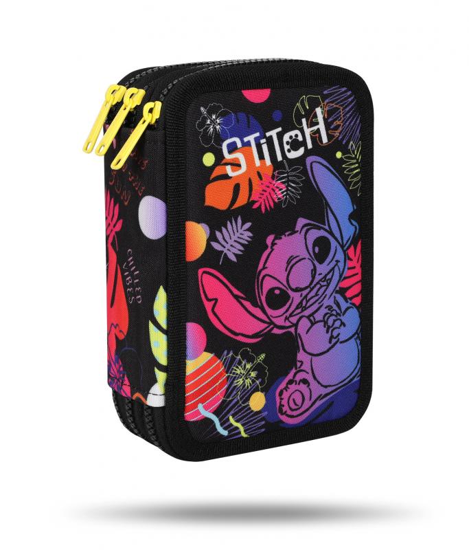 PIÓRNIK POTRÓJNY Z WYPOSAŻENIEM JUMPER 3 - STITCH DISNEY BLACK