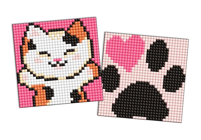 ZESTAW DO MOZAIKI DIAMENTOWEJ KIDS Z MAGNETYCZNĄ PODSTAWĄ PUSZYSTE UŚCISKI 9X9CM