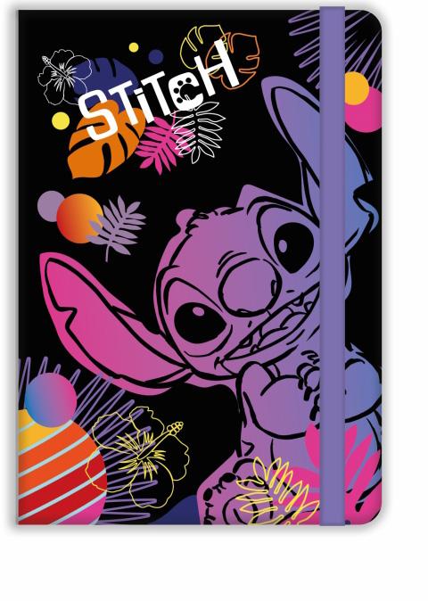 NOTES A5/80 = Z GUMKĄ - WZÓR 1 - STITCH DISNEY BLACK