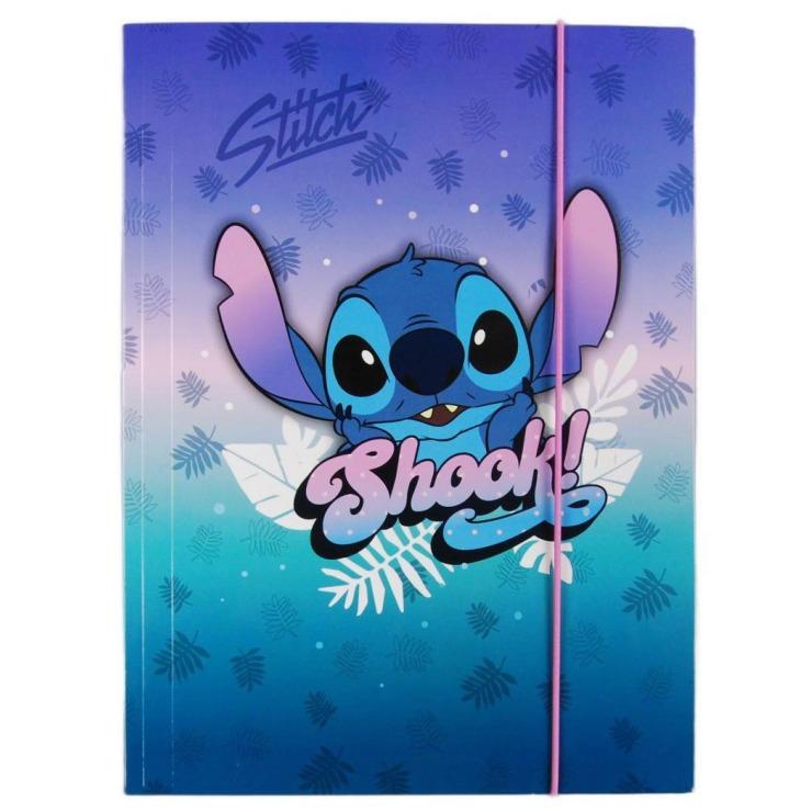 TECZKA TEKTUROWA A4 Z GUMKĄ DISNEY CORE - WZÓR 2 - STITCH