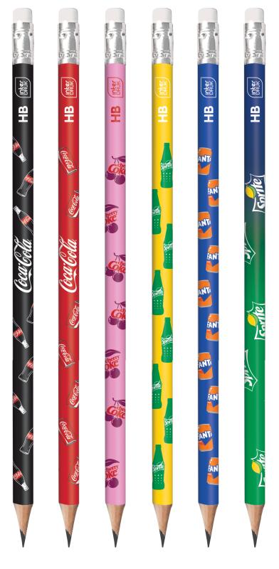 OŁÓWEK Z GUMKĄ COCA COLA MIX 1 A/36