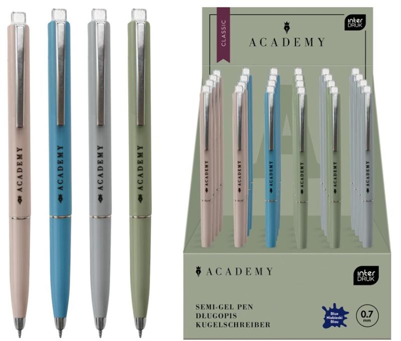 DŁUGOPIS METAL AUTOMATYCZNY NIEBIESKI CLASSIC ACADEMY A24