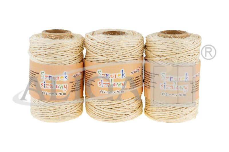 SZNUREK SIZALOWY 2MM X 70M A/3 SZ-7115