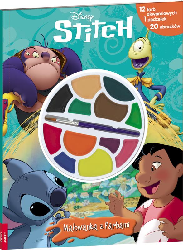 KSIĄŻECZKA DISNEY STICH MALOWANKA Z FARBAMI