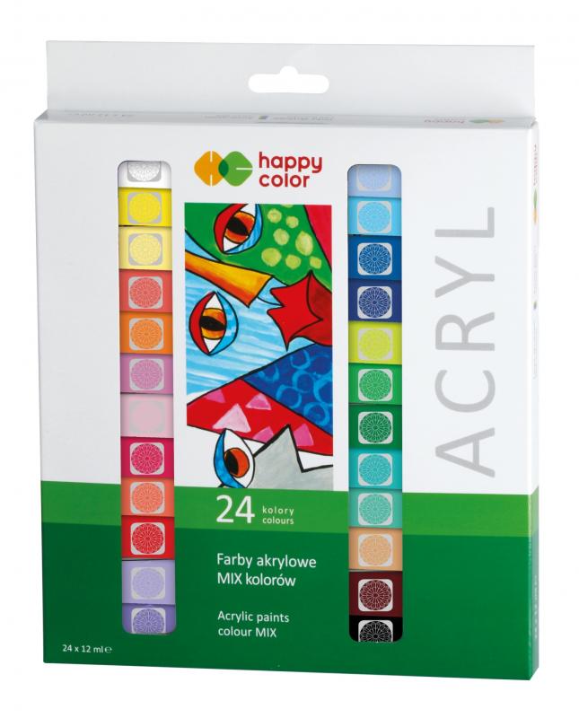 FARBY AKRYLOWE 24X12ML HAPPY COLOR