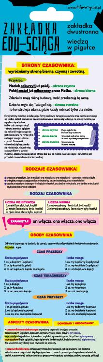 ZAKŁADKA EDU- ŚCIĄGA CZASOWNIKI