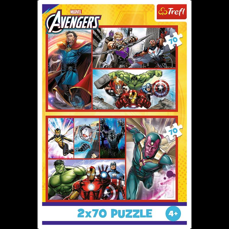 PUZZLE 2X70 TREFL ZOSTAŃ BOHATEREM THE AVENGERS