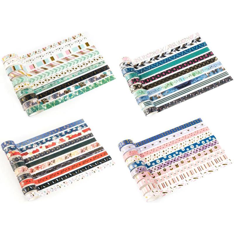TAŚMA KLEJĄCA OZDOBNA MIX WASHI TAPE GOLD NARCISSUS