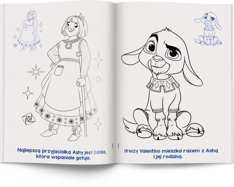 KSIĄŻECZKA DISNEY ŻYCZENIE. KOLOROWANKA Z NAKLEJKAMI
