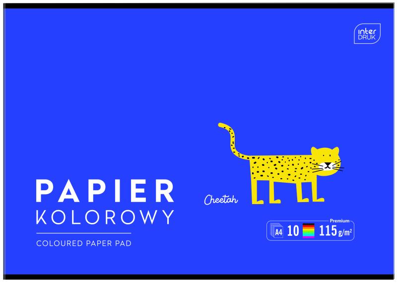 ZESZYT PAPIERÓW KOLOROWYCH A4/10 115G BB KIDS INTERDRUK