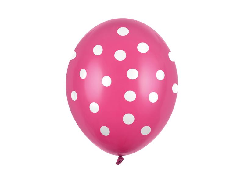 BALONY KROPKI RÓŻOWY PASTEL 30CM