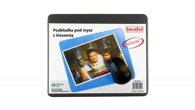 PODKŁAD POD MYSZ Z KIESZENIĄ CZARNA