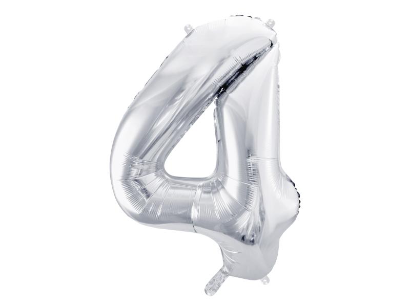 BALON FOLIOWY 4 86CM SREBRNY