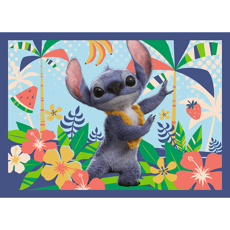 PUZZLE 4W1 TREFL WAKACJE NA HAWAJACH STITCH