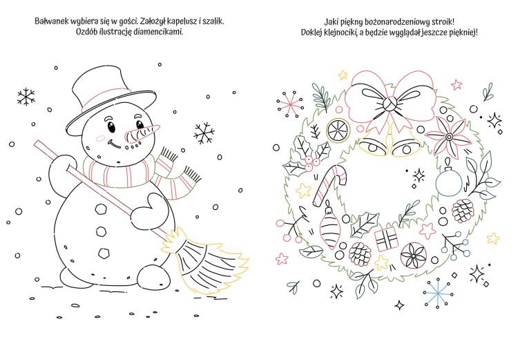 KSIĄŻECZKA KOLOROWANKI Z DIAMENCIKAMI. ŚWIĘTA