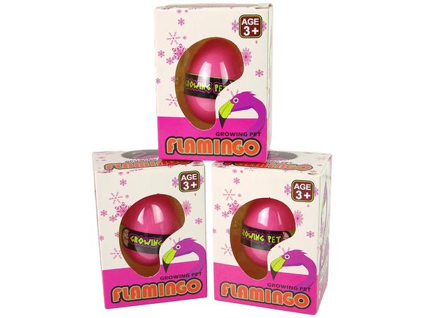 ROSNĄCE JAJO FLAMING 6CM RÓŻOWE