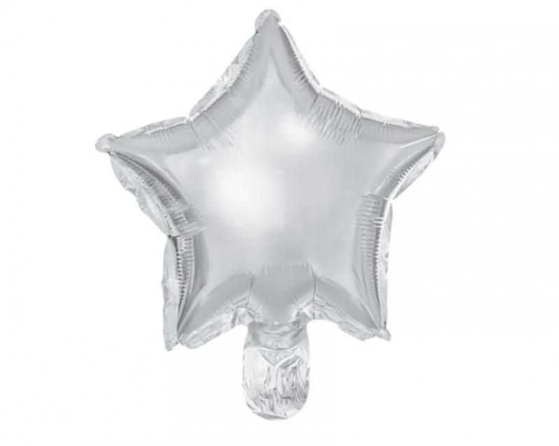 BALONY FOLIOWE GWIAZDKA 25CM SREBRNE