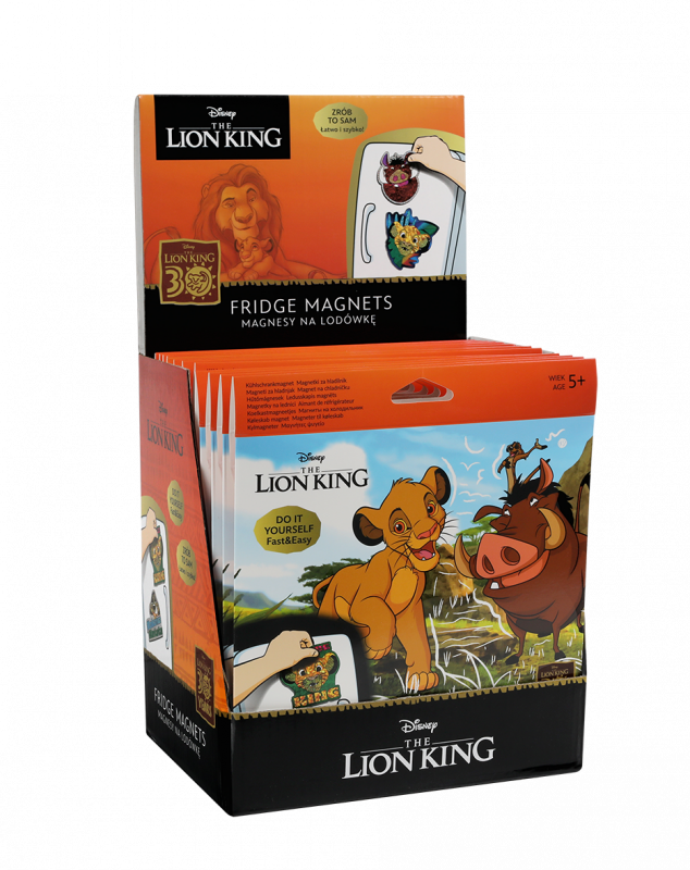 MAGNES NA LODÓWKĘ - MIX 2 WZORÓW LION KING DISNEY CORE