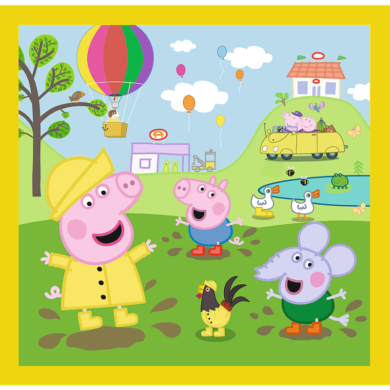 PUZZLE 3W1 TREFL WESOŁY DZIEŃ PEPPY