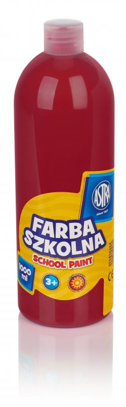 FARBA SZKOLNA ASTRA 1000ML CIEMNOCZERWONA