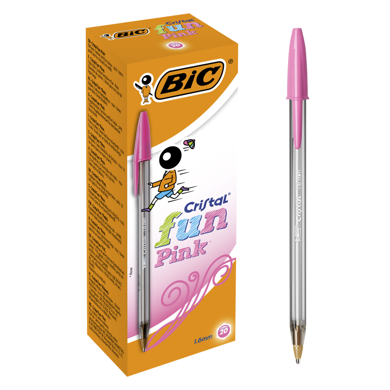 DŁUGOPIS BIC CRIST 1,6 FUN RÓŻOWY BCL B20
