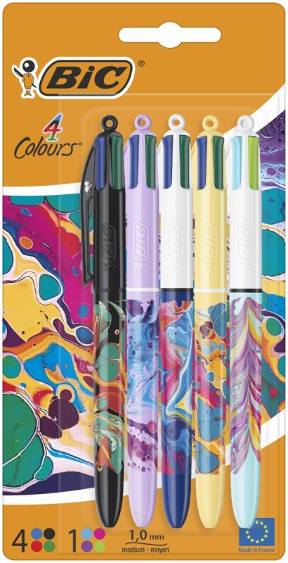 DŁUGOPIS BIC 4 COLOURS MESSAGE BOTANICAL BLISTER 5SZT