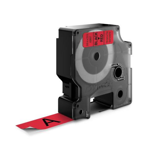 TAŚMA DYMO D1 19MM/7M CZARNY/CZERWO