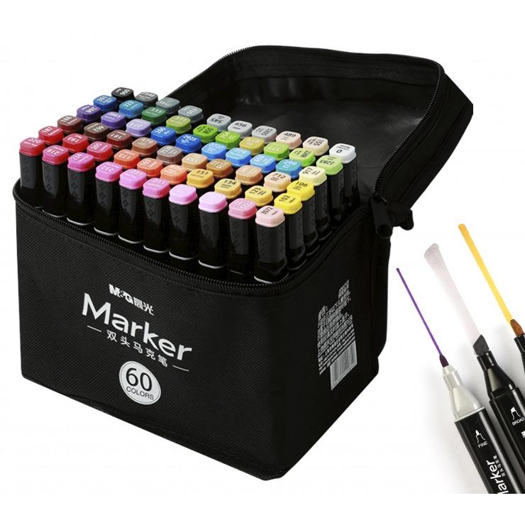 MARKER ARTYSTYCZNY ALKOHOLOWY DWUSTRONNY 3,2MM 6,2MM 60KOL MG