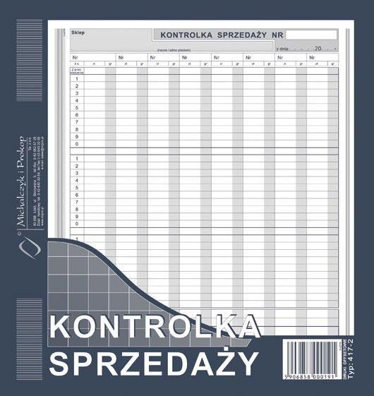 DRUK M KONTROLKA SPRZEDAŻY 2/3 A4