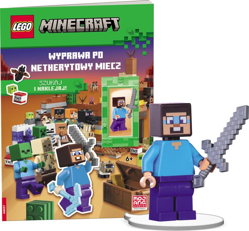 KSIĄŻECZKA LEGO MINECRAFT.WYPRAWA PO NETHERYTOWY MIECZ