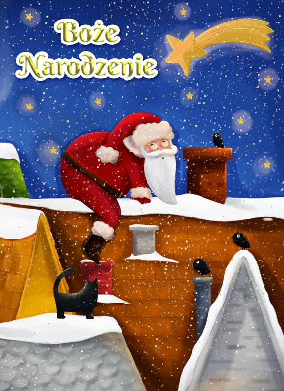 KARNET B6 BN MIKOŁAJ W KOMINIE #ŚWIĘTA