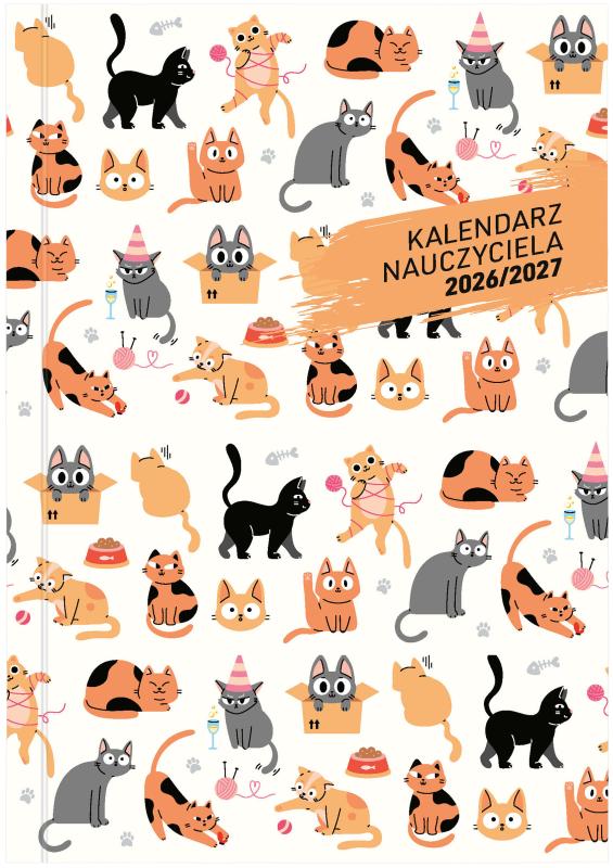 KALENDARZ NAUCZYCIELA B6 TYGODNIOWY PCV BEZBARWNY 26/27 MIX