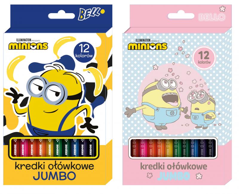 KREDKI OŁÓWKOWE JUMBO 12 MINIONKI