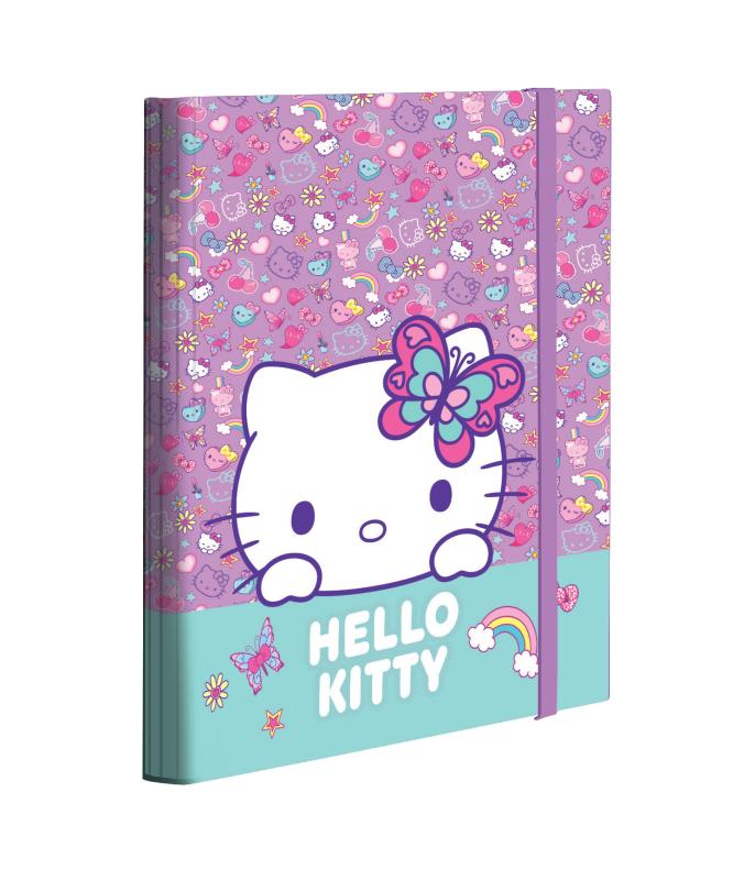 TECZKA PRZESTRZENNA TEKTUROWA A4 Z GUMKĄ / 3 cm - WZÓR 3 HELLO KITTY