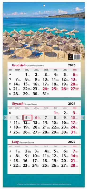 KALENDARZ TRÓJDZIELNY 2027