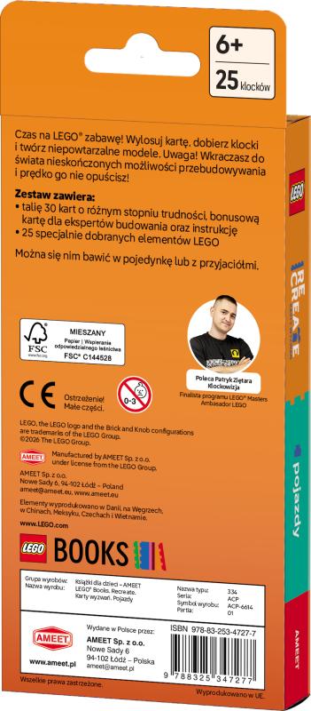 LEGO. RECREATE. KARTY WYZWAŃ. POJAZDY