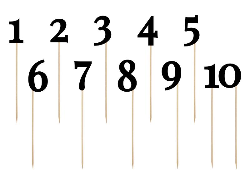 NUMERY NA STÓŁ 24-26CM CZARNE A11