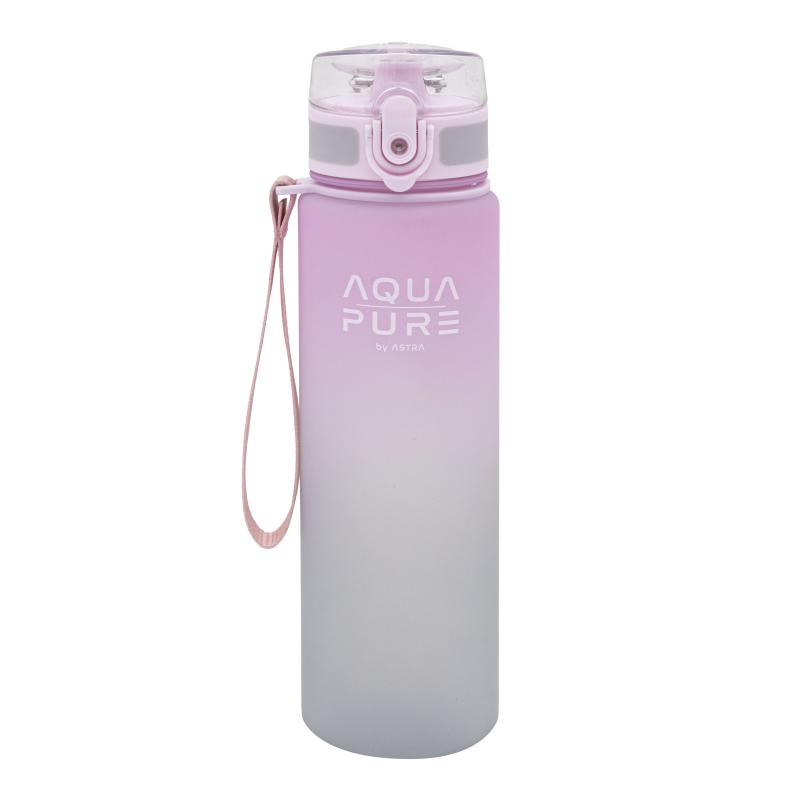 BIDON AQUA PURE BY ASTRA 600ML - PINK/GREY