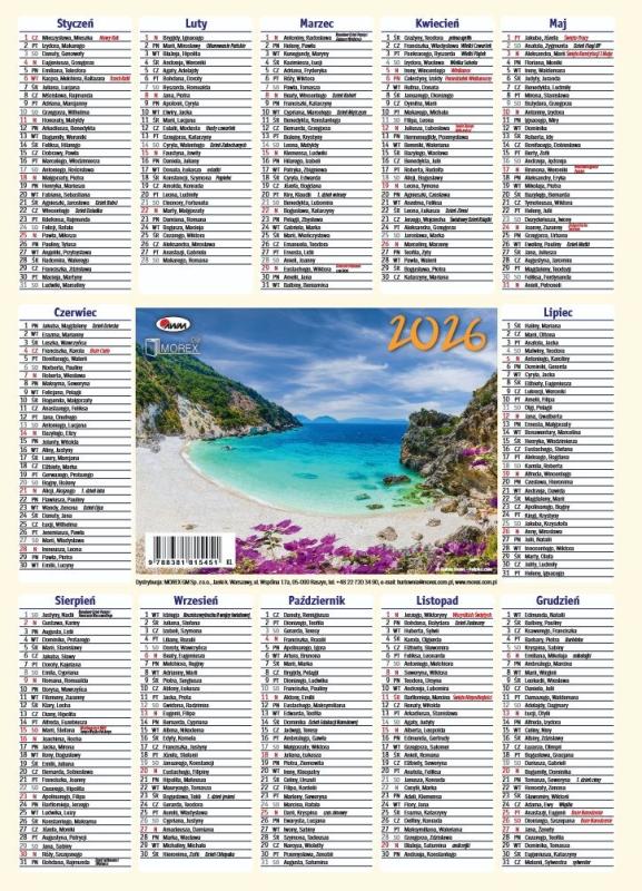 KALENDARZ LISTKOWY KL 2026