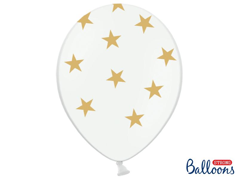 BALONY GWIAZDKI PASTEL PURE WHITE