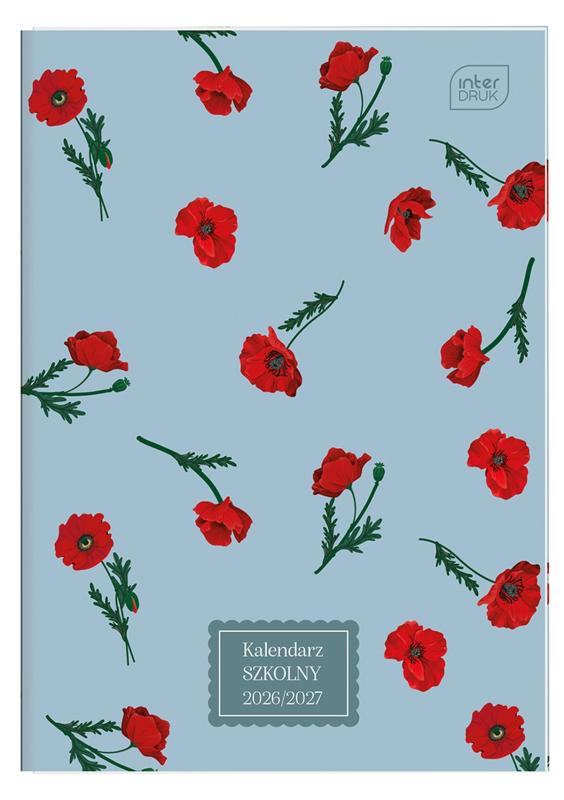 KALENDARZ SZKOLNY ZESZYTOWY B6/48 POPPIES 26/27