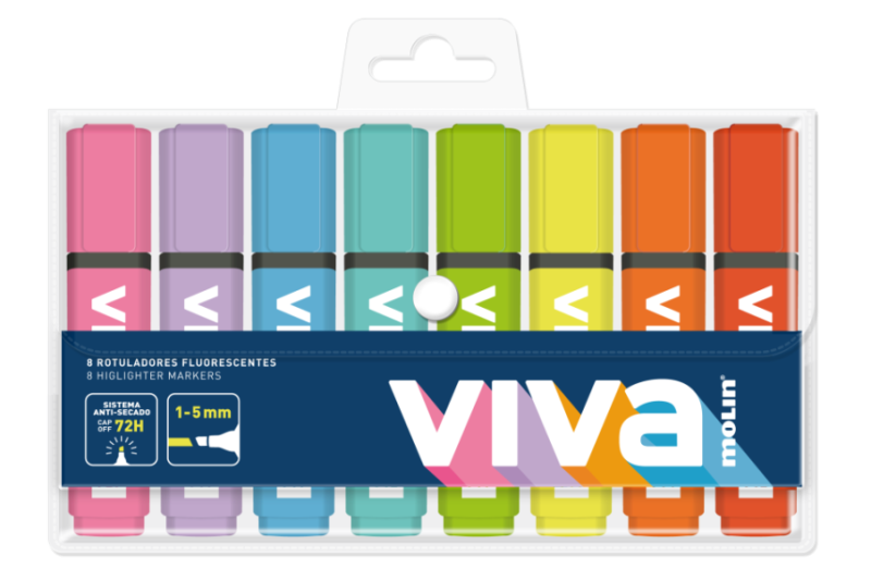 ZAKREŚLACZ FLUO VIVA 8 SZT.