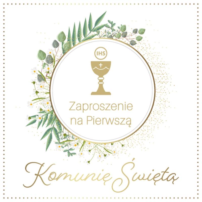 ZAPROSZENIA ZP PREMIUM KOMUNIA A10 ARMIN KWADRAT/PROSTOKĄT