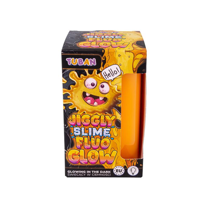 JIGGLY SLIME FLUO GLOW POMARAŃCZOWY 430G TUBAN