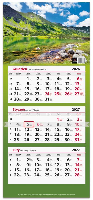 KALENDARZ TRÓJDZIELNY 2027