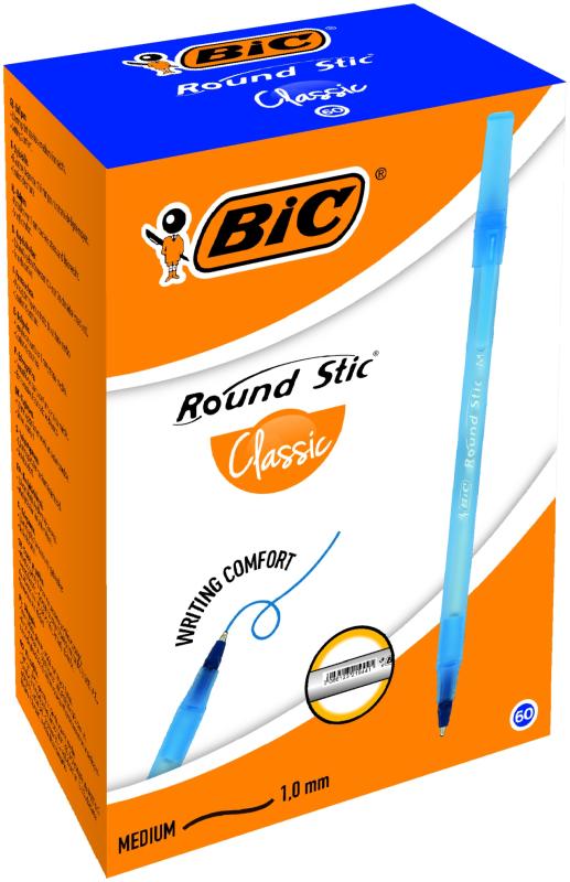 DŁUGOPIS BIC ROUND STIC PD60 NIEBIESKI Z KODEM EAN