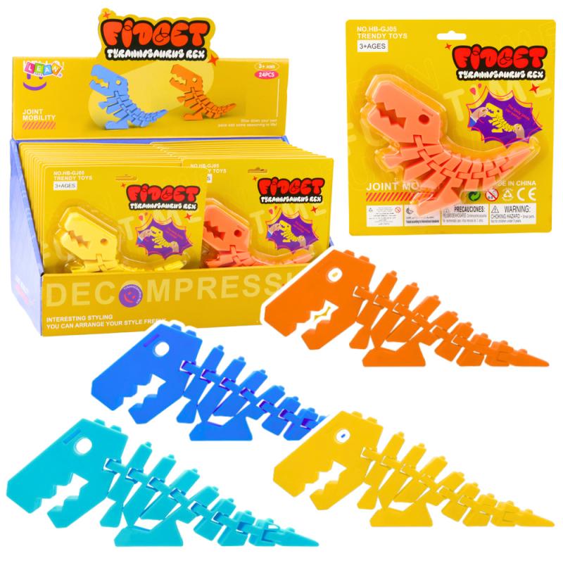 PUZZLE DINOZAUR FIDGET 3D UKŁADANKA ELESTYCZNY DO WYGINANIA MIX