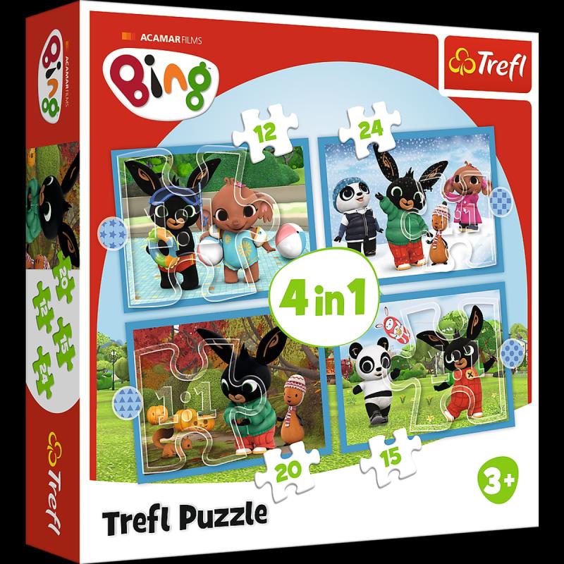 PUZZLE 4W1 TREFL WESOŁY BING