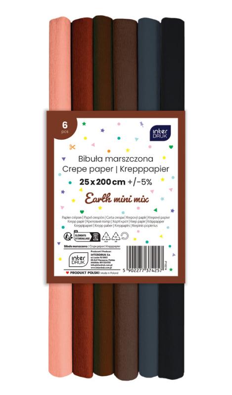 BIBUŁA MARSZCZONA MIX MINI 6 EARTH