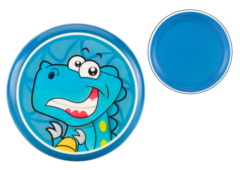 DYSK LATAJŚCY FRISBEE Z DINOZAUREM NIEBIESKI 20CM